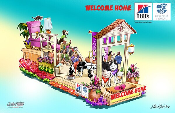 The "Welcome Home" Rose Parade® float