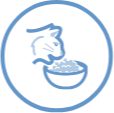 A cat and a cat food bowl icon