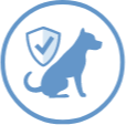 A dog with shield Icon